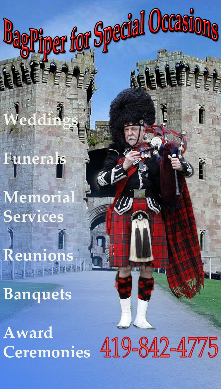 Toledo Bagpiper for Special Occasions